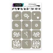 Трафареты для аэрографии на ногтях OneAir Орхидеи