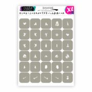 Трафареты для аэрографии на ногтях OneAir Зимние XL
